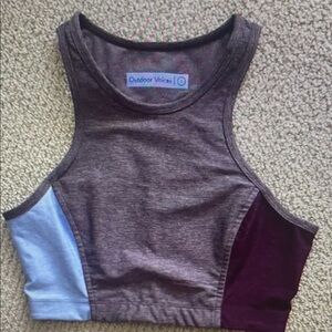 Outdoor Voices Women's Colorblock Sports Bra - Brown, Blue, Purple